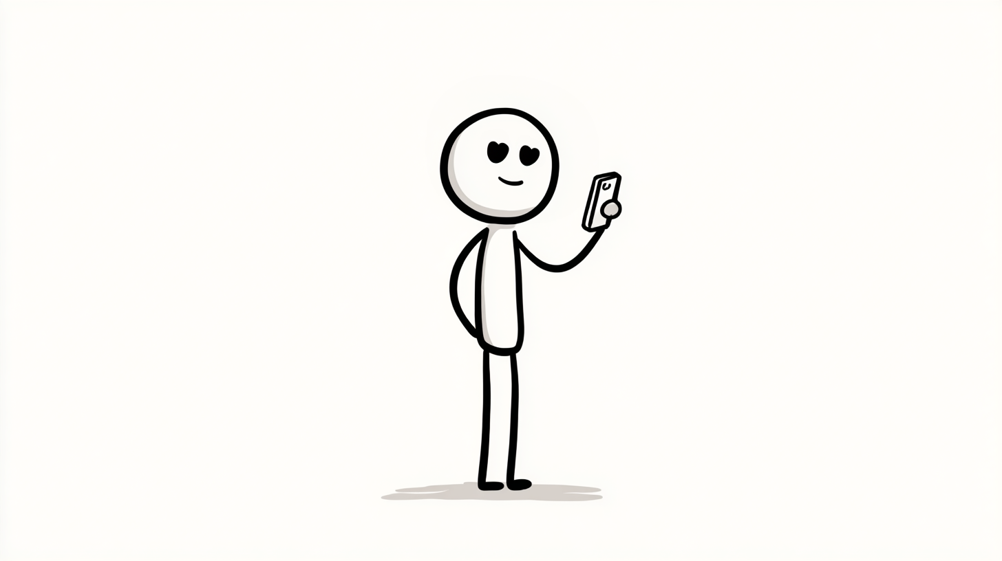 スマホを見て目がハートになっている人