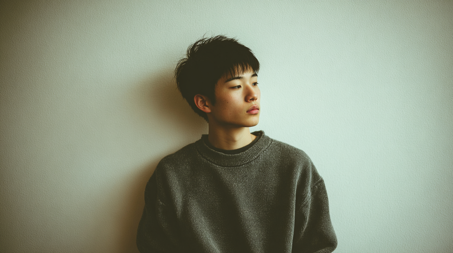少し後悔している男